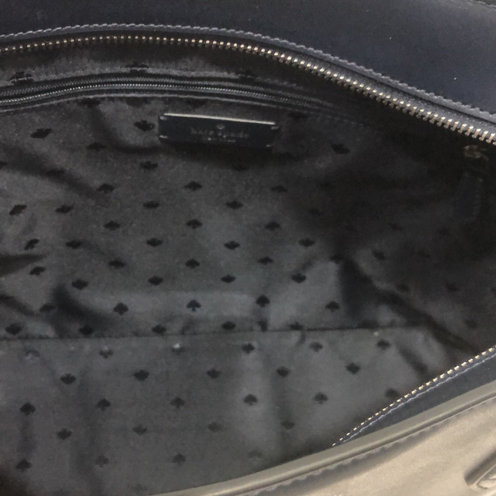 Kate Spade Navy Blue Leather Tote EUC - Picture 11 of 13